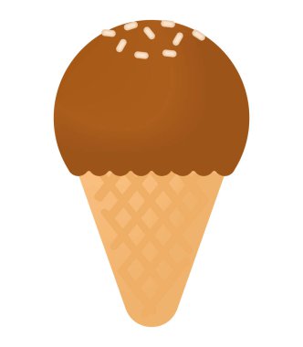 Beyaz üzerine üç boyutlu dondurma.