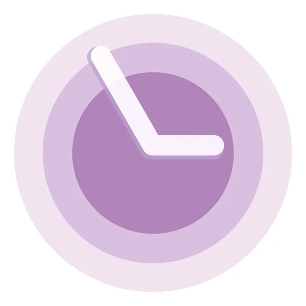 白色のガラス形態紫色の時計 — ストックベクタ