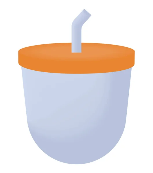 Juice Cup White — Stock Vector