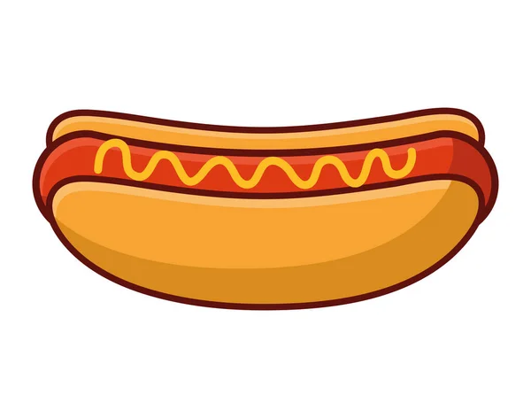 Icono Perro Caliente Sobre Blanco — Vector de stock