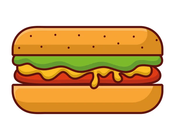 Hamburger Pictogram Ontwerp Boven Wit — Stockvector