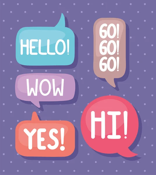 Poster Speech Bubbles Set — Stock Vector