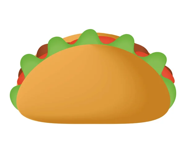 Desain Taco Atas Putih - Stok Vektor