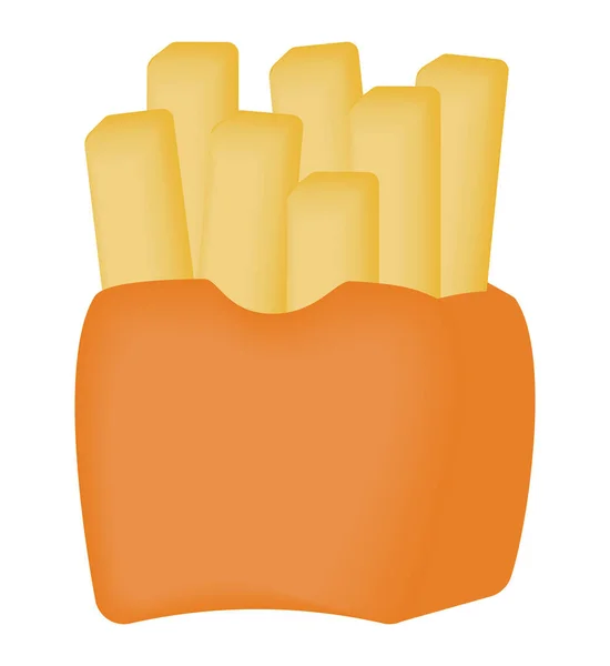 Papas Fritas Sobre Blanco — Vector de stock