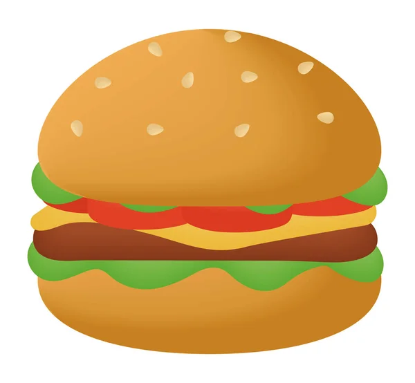 Burger Design Über Weiß — Stockvektor