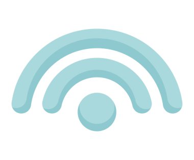 Beyaz yerine mavi kablosuz ağ sembolü