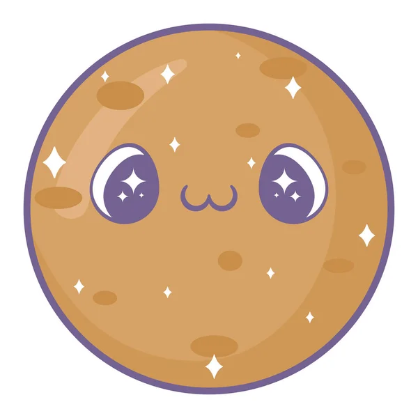 Kawaii Koekjesontwerp Boven Wit — Stockvector