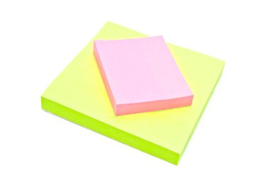 iki yapışkan not yığınını