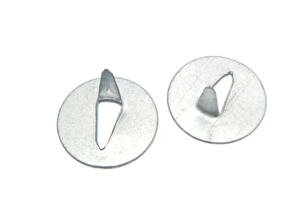 Two push pins on white — Stock Photo, Image
