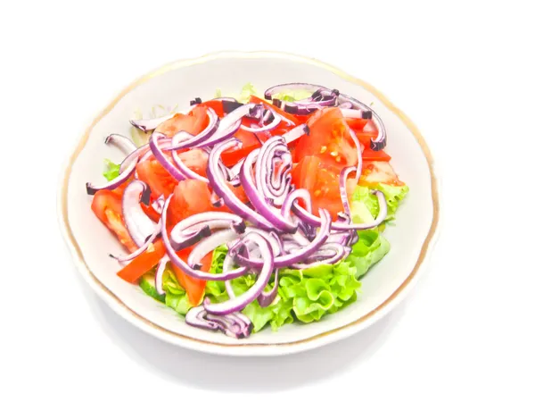 Fresh salad in the plate — Stock Photo, Image