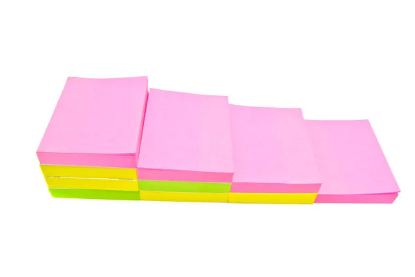 Detail barevné poznámky sticky notes na bílém pozadí Royalty Free Stock Fotografie