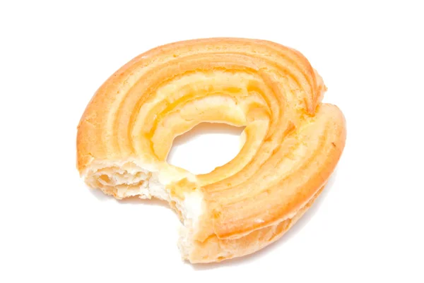 Donut único em branco — Fotografia de Stock