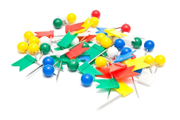 Colorful stationery pins — Stock Photo, Image