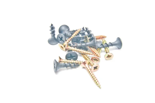 Golden and black screws — Stock Photo, Image