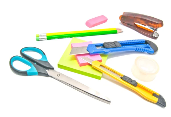 Many different office stationery — Stock Photo, Image