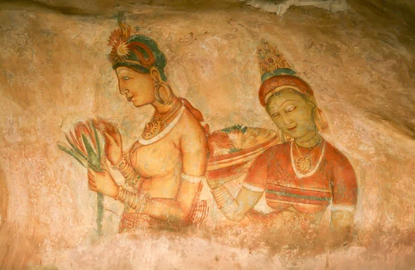 Sigiriya Frescos, Sri Lanka — Stock Photo, Image