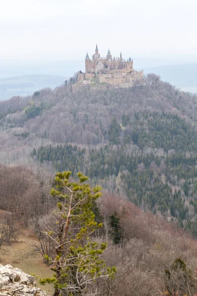 Κάστρο Hohenzollern Κοντά Στο Hechingen Της Γερμανίας — Φωτογραφία Αρχείου