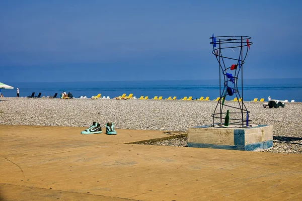 Beautiful View Beach Black Sea Batumi Adjara Region Georgia — Zdjęcie stockowe