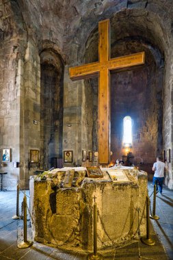 Gürcistan'daki Mtsheta town yakınındaki Jvari Manastırı iç