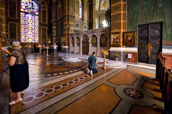 Interior Santa Mãe Virgem Natividade Catedral Cidade Batumi Capital Adjara — Fotografia de Stock