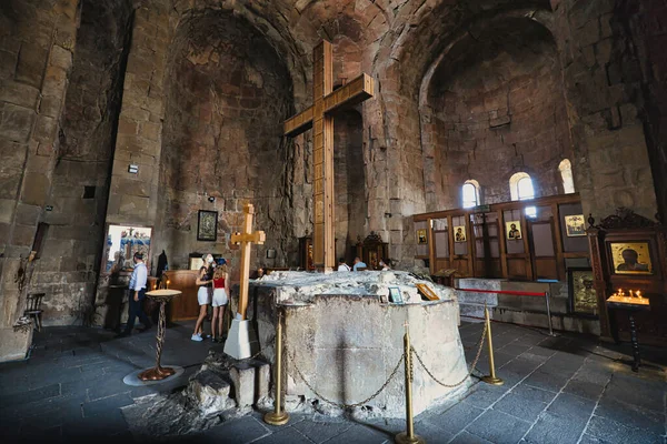 Interiorul Mănăstirii Jvari Lângă Orașul Mtskheta Din Georgia — Fotografie, imagine de stoc