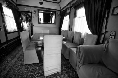 Stalin 'in kişisel zırhlı vagonunun konferans odası. Gürcistan' daki Stalin Müzesi 'nde.