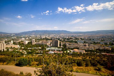 Tiflis, Gürcistan 'ın panoramik manzarası