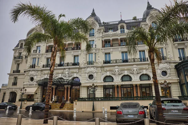 Słynny Casino Cafe Paris Monte Carlo Monako Odkryty Punkt Orientacyjny Obrazek Stockowy