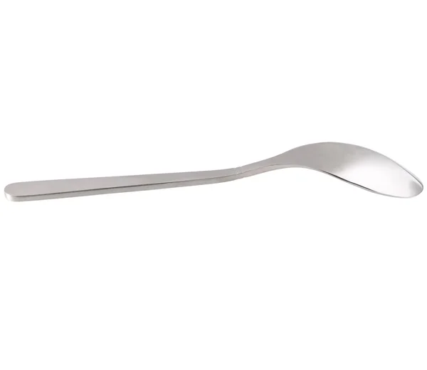 Metal teaspoon isolated over white — Stock Photo, Image