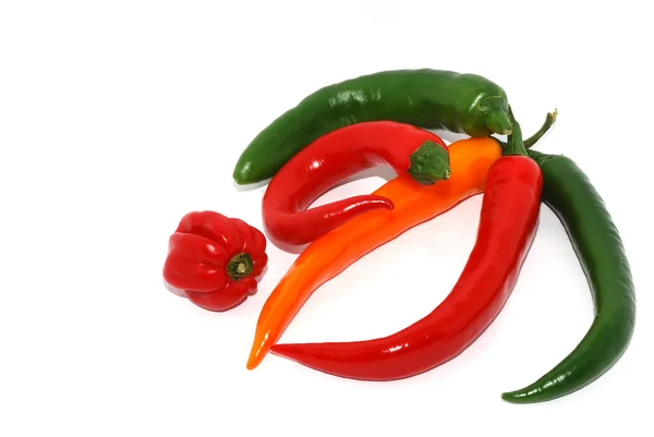 Barevné chilli shora — Stock fotografie