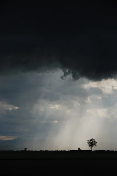 暗い雲の肖像画と雷雨 — ストック写真