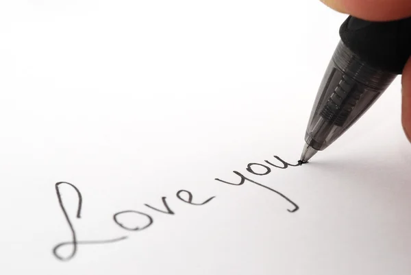Amor você escrito vista lado — Fotografia de Stock