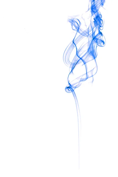 Blue smoke on white — Stock Photo, Image