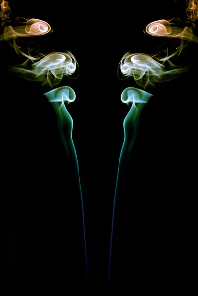 Double colorful smoke — Stock Photo, Image