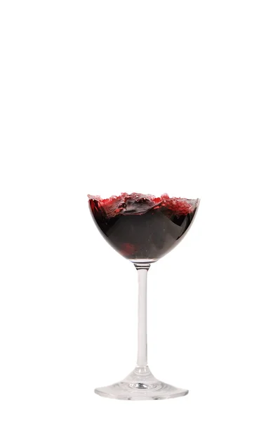 Rött vin i mitten — Stockfoto