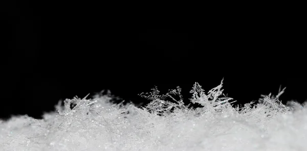 Panorama cristales de nieve —  Fotos de Stock