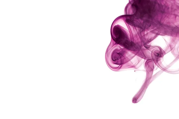 Purple smoke on white horizontal — Stock Photo, Image