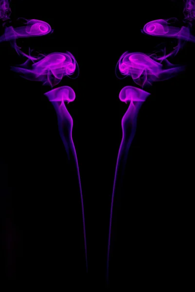 Violet mirrored smoke — Stock Photo, Image