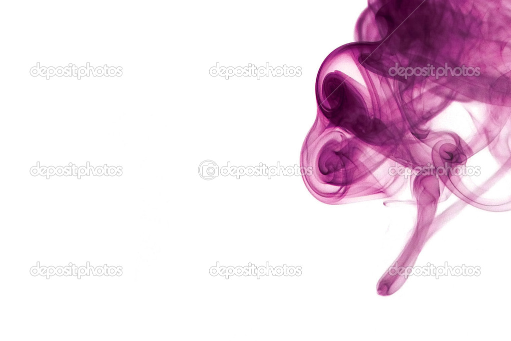 purple smoke on white horizontal