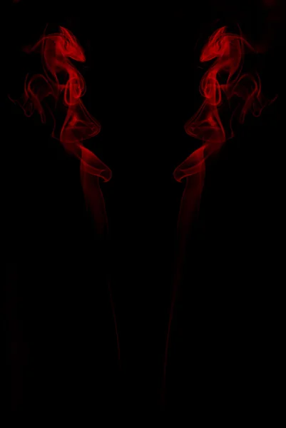 Red mirrored smoke — Stock Photo, Image