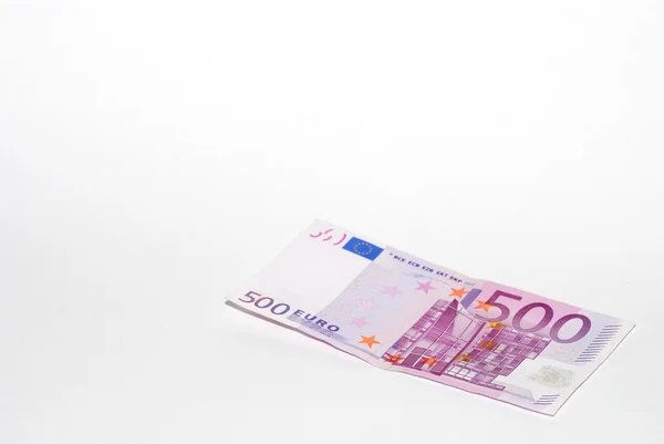 500 euros à direita branca — Fotografia de Stock