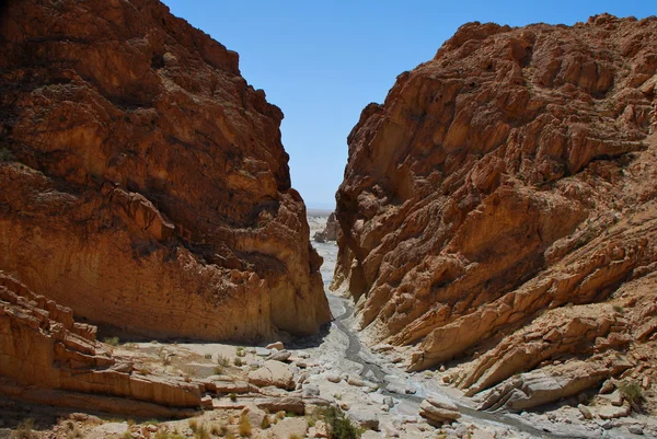 Flow between mountain and desert — Stock Photo, Image