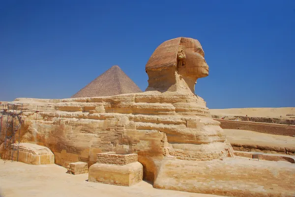 Egypt sphinx in side view — Stock Photo, Image