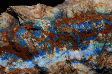 minerals with azurite detail clipart