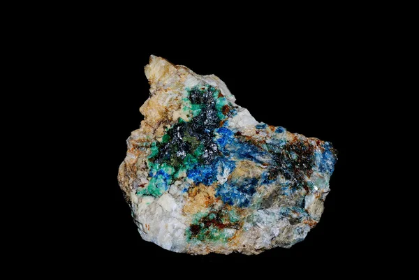 Minerais com azurite pequeno — Fotografia de Stock