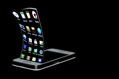 Eğimli kenarlar masaüstü ile cep telefonu