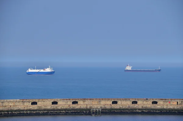 Newcastle schepen in de haven van — Stockfoto