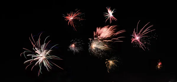 Fireworks panorama — Stock Photo, Image