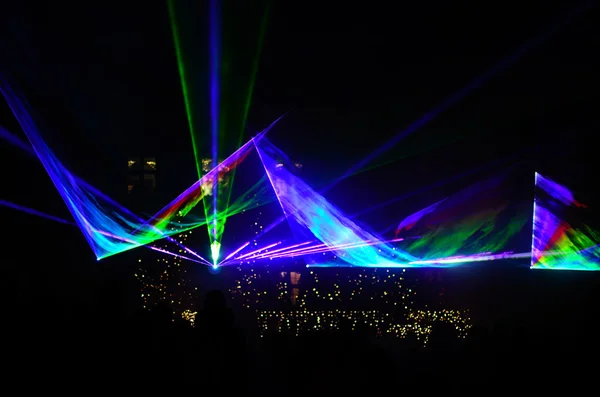 Kleurrijke laser-show — Stockfoto