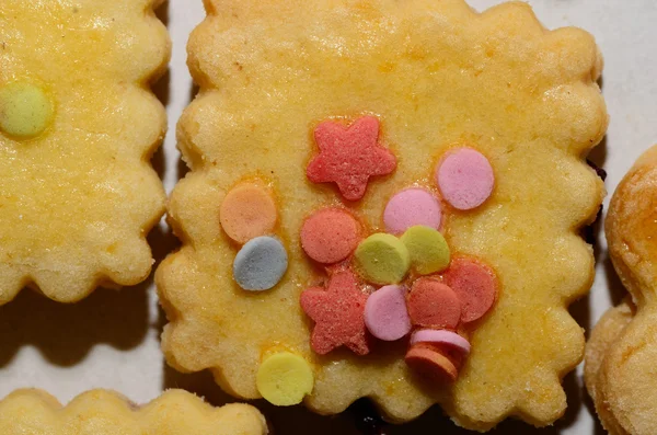 Cookies de Natal detalhes coloridos — Fotografia de Stock
